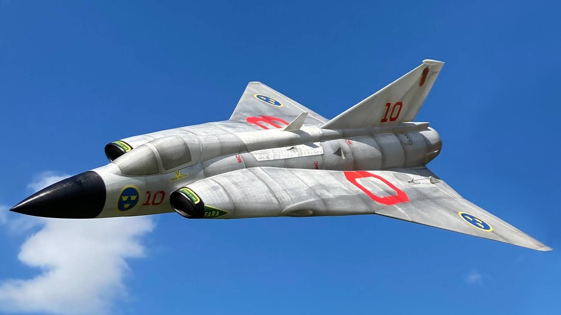 J35 Saab Draken 3D LabPrint