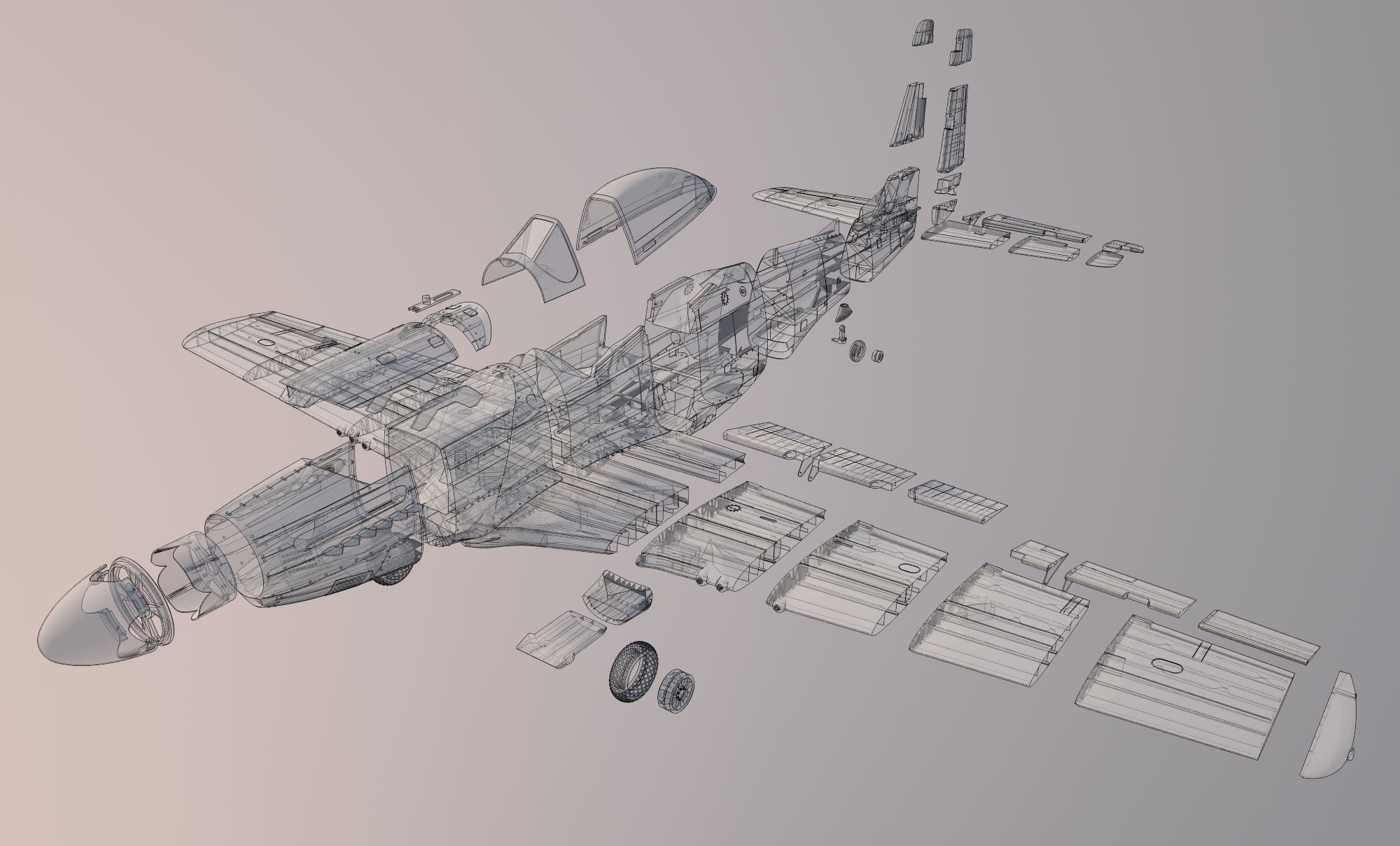 North American P-51D Mustang 3D LabPrint