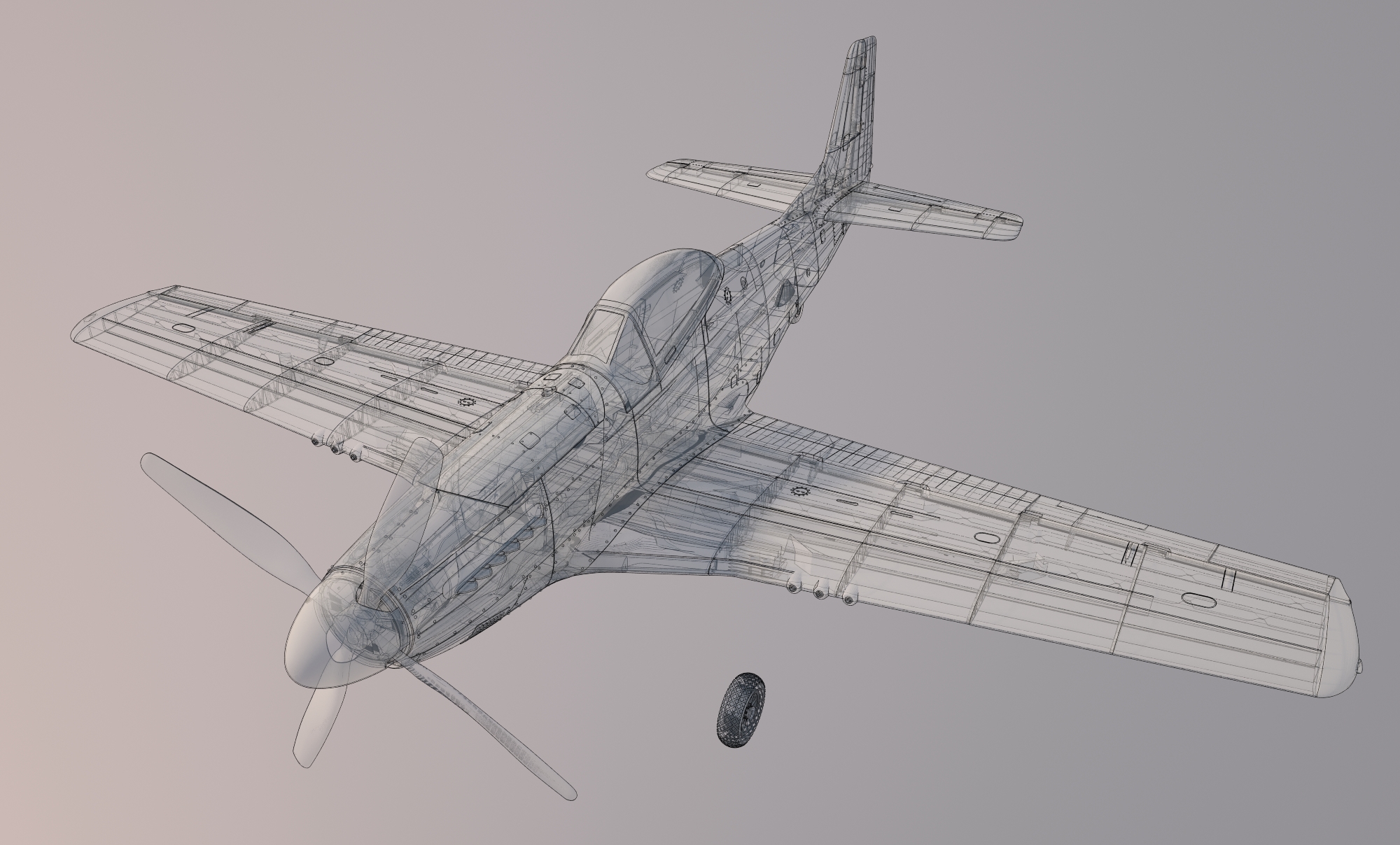 North American P-51D Mustang 3D LabPrint