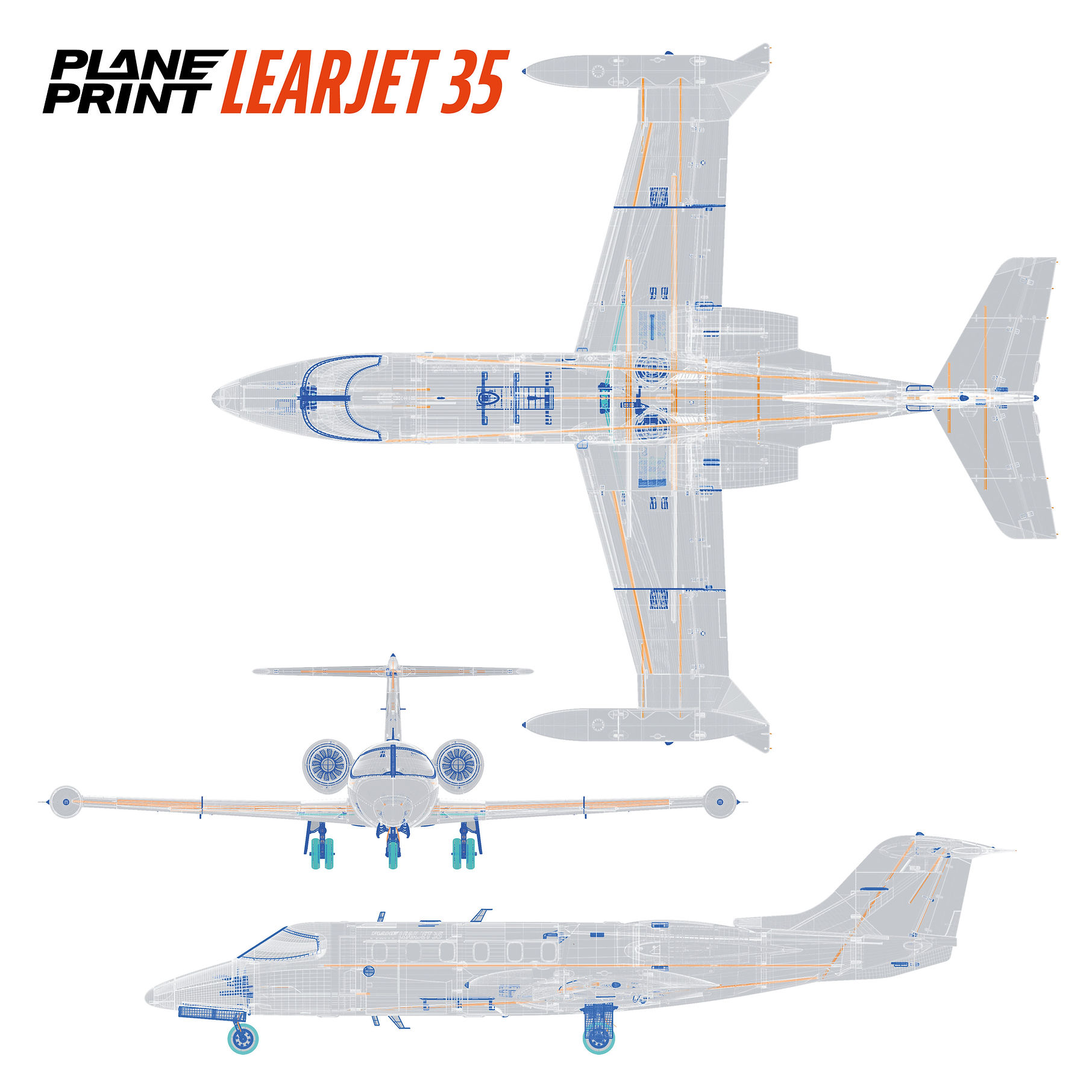 Learjet 35 PLANEPRINT