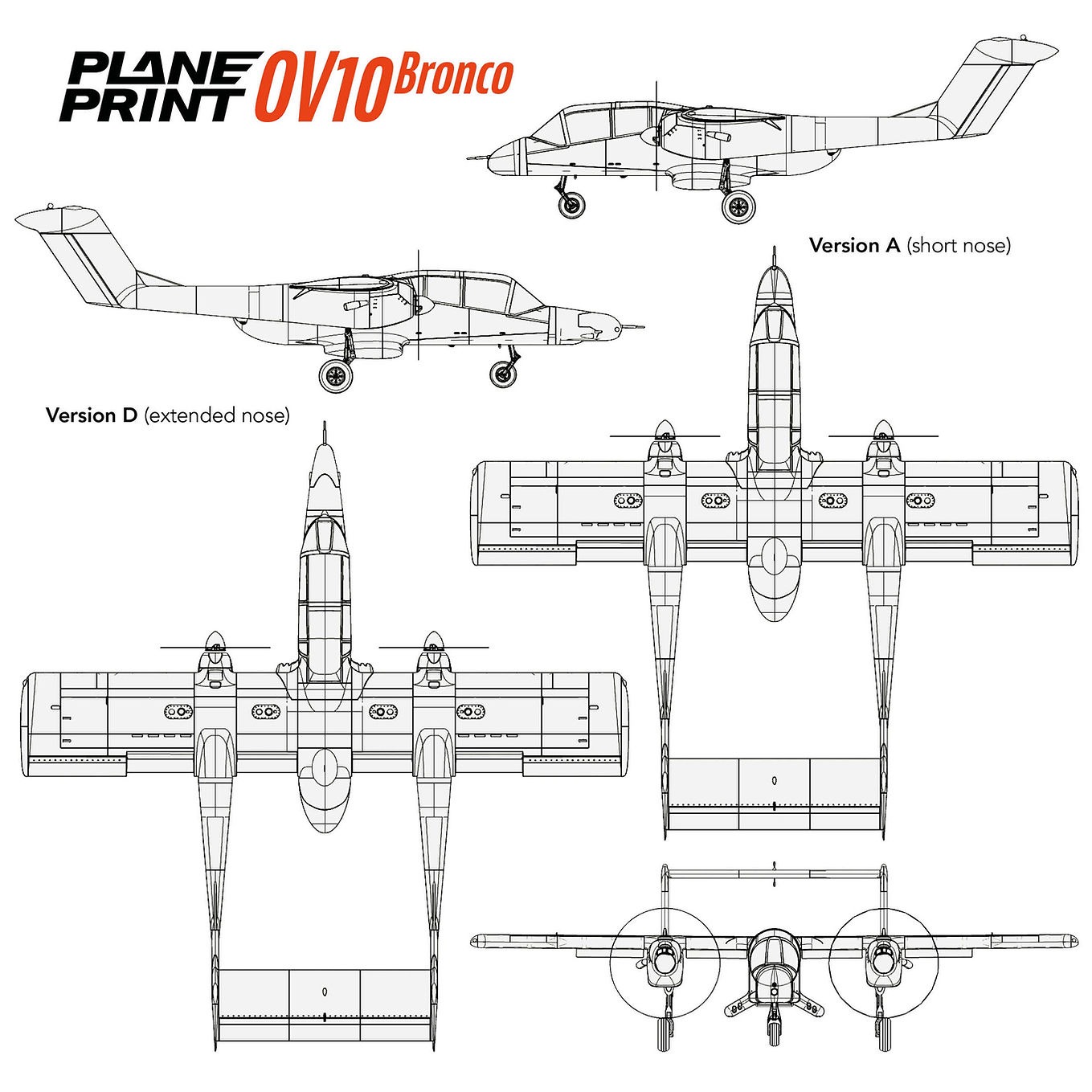 OV-10 Bronco PLANEPRINT
